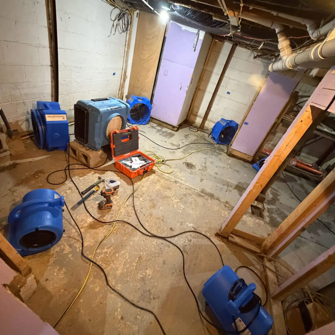 IICRC certified drying setup in Clinton County, IN